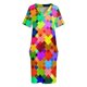 thumbnail image 3 of Vestido holgado con bolsillos y estampado de cuadros brillantes para mujer, vestido largo de verano 2025, ropa estética para mujer., 3 of 6