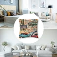 thumbnail image 5 of BANET  Route  Throw Pillow Cushion Cover Pack of 2, Old Fashioned Cars Motorcycle on a Map Road Trip Journey American USA Concept, Zippered Double-Side Digital Print Decor, Beige Red 22x22in, 5 of 7