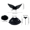 thumbnail image 3 of EaseDay Halloween Porch Goose Outfit Black Witch Costume Set with Wings Hat Wand Skirt for 23 Inch Lawn Goose Lawn Goose Clothes Fall Outdoor Decor, 3 of 9