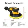 thumbnail image 6 of Air Sander Polisher with Vacuuming 6'' 150mm Car Paint Care Tool Polishing Random Orbital Palm Hard & Soft Brush M8 Threaded, 6 of 6