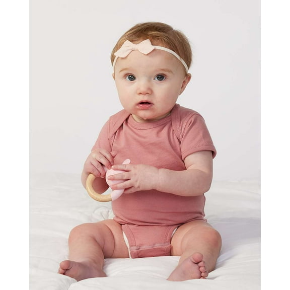 Rabbit Skins - Infant Fine Jersey Bodysuit - 4424 - Mauvelous - Size: 6M