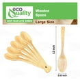 thumbnail image 4 of Wooden Kitchen Cooking Spoon, Solid Large Wood Serving Spoons for Stirring, Mixing, Non Stick Kitchen Utensil, Tableware, Scoop Ladle for Stews, Soups, Pasta, Salad, Sauce (3), 4 of 6