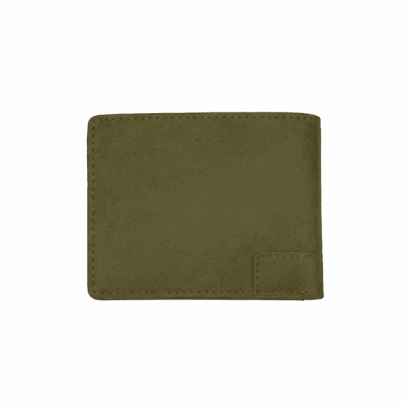 AlKhalil - Green Leather Bifold Wallet for Men – Slim Minimalist Design with Durable Stitching