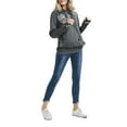 thumbnail image 4 of Wassery Women's Fall Hooded Sweatshirt Long Sleeve Cat Print Hooded Pullover Front Big Pocket Loose Tops, 4 of 9