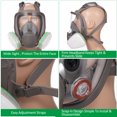 thumbnail image 4 of Reusable 6800 Reusable Full Face Respirator Full Face Cover 18 in 1 Gas Cover Respirator Wide Field of View for Painting Machine Polishing   Welding and Other Work Protection, 4 of 6
