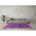 thumbnail image 3 of Ahgly Company Indoor Round Oriental Purple Industrial Area Rugs, 5' Round, 3 of 4