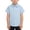 Z-08Blue, variant on YunPes Toddler Boys Cotton Linen Short Sleeve Shirt Solid Lapel Shirt with Button-Down Summer Kids Casual Basic Shirt for 1-10Y