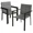 Grey, variant on UDPATIO Patio Dining Chairs Set of 4 Stackable Outdoor Wicker Dining Chairs, All-Weather Patio Armchairs with Armrests, Rustproof Steel Frame, Ergonomic Comfort for Backyard, Deck, Garden,Brown