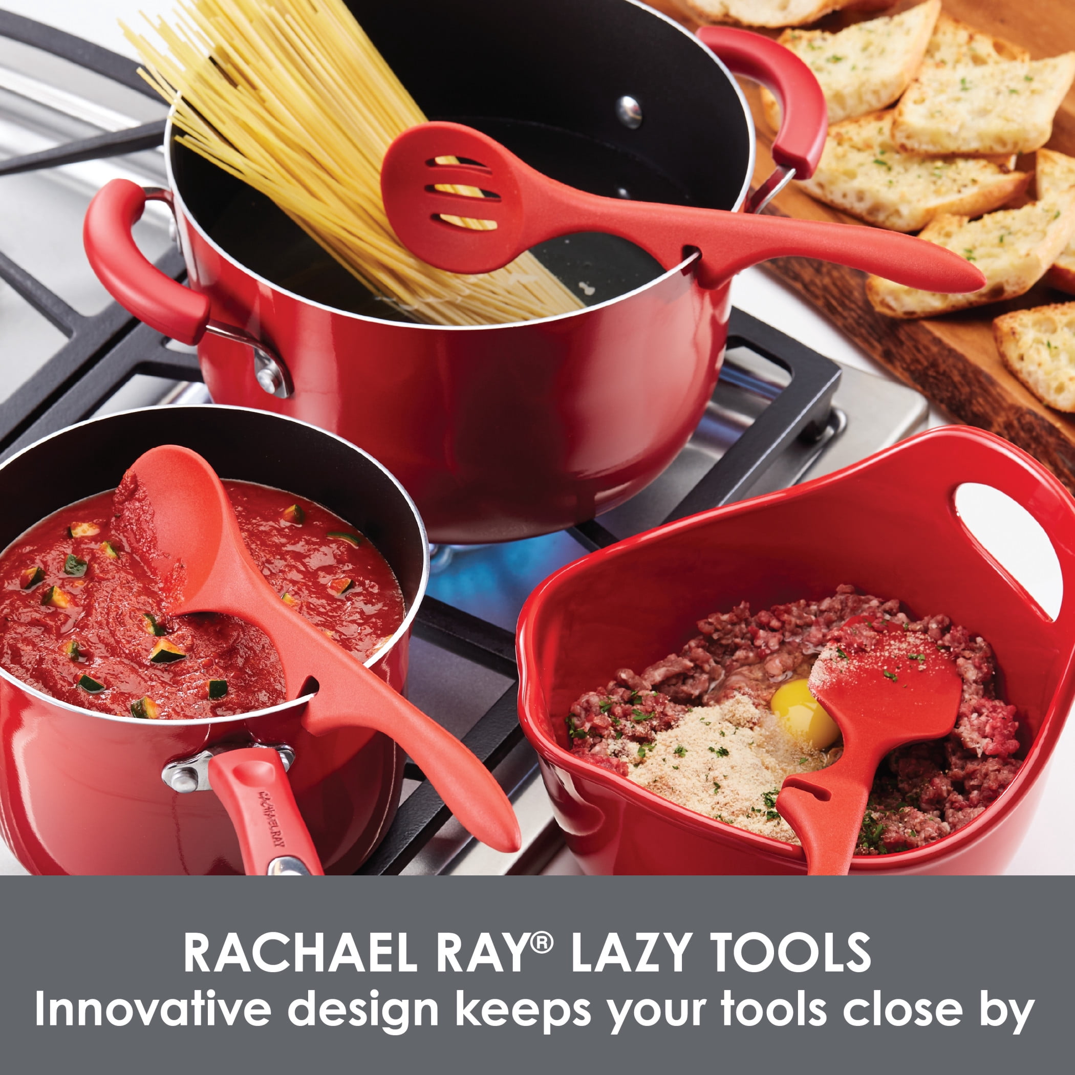 Rachael Ray Tools and Gadgets Lazy Solid Spoon, Turquoise