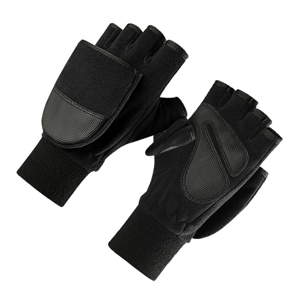 BESTOYARD Gloves Black Polar Fleece Cotton 1 Pair L