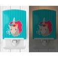 thumbnail image 2 of Caroline's Treasures BB7140CNL Unicorn Blue Stripes Ceramic Night Light, 6x4x3", multicolor, 2 of 2