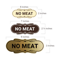 thumbnail image 5 of Signs ByLITA Designer No Meat Sign (Black Gold) - Large, 5 of 6