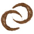 thumbnail image 2 of KAKOWELY 2pcs Moon Shape Rattan Wreath Handmade DIY Rattans DIY Christmas Rattan Wreath,7.87"X6.3"X1.18", 2 of 5