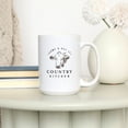 thumbnail image 3 of 15 fl oz Ceramic Mug, Country Kitchen, Cow on White, Dishwasher & Microwave Safe, 3 of 5