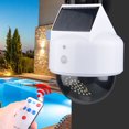 thumbnail image 1 of Cámara simulada con sensor humano y energía solar Capino, cámara de seguridad ficticia con luz intermitente y calcomanía de alerta de seguridad para interiores y exteriores., 1 of 8
