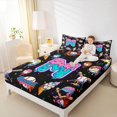 thumbnail image 4 of jejeloiu Baseball Personalized Gifts Full Size Sheets,Ice Cream Letter M Bed Sheets For Ball Gamer 4-Piece, 4 of 7
