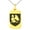 Gold, variant on Stainless Steel Dragon Guardian Coat of Arms Shield Engraved Small Rectangle Dog Tag Charm Pendant Necklace