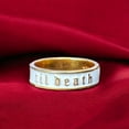 thumbnail image 6 of 6mm Til Death White Enamel Ring, Wedding Band, Bridal Promise Ring, Personalized Enamel Band, Sterling Silver Ring, Valentine’s Gift for Her, 6 of 6