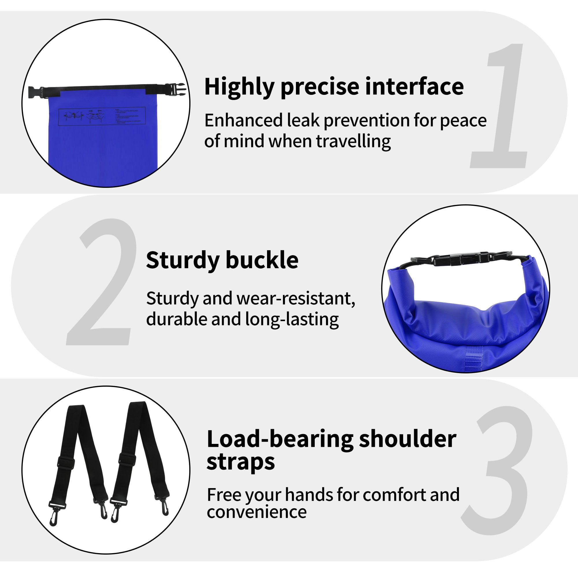 Unique Bargains Durable Waterproof Dry Bag Light Blue