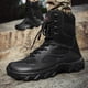 thumbnail image 4 of Zapatos Botas militares para hombre de senderismo con tobillo alto y cremallera lateral con cordones para acción de combate militar Ndcxsfigh Tenis De Mujer Tenis De Hombre, 4 of 6