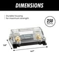 thumbnail image 3 of InstallGear 0/2/4 Gauge AWG In-Line ANL Fuse Holder With 250 Amp Fuse | Inline Block - No Wire Terminals Needed | Automotive 4, 2, 0 Gauge Box, 3 of 6