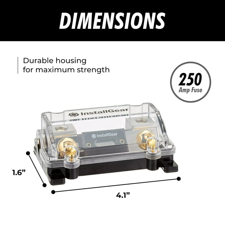 Portafusibili ANL 250A Per Cavi 0/2/4 AWG - Per Auto, Barche, Audio - Foto 4