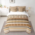 thumbnail image 2 of Manfei Aztec Geometric 7-Piece Twin Bedding Sets,Boho Theme Bedding Comforter Set,Brown Beige Sheet Sets For Men Women,Ultra Soft Home Decor Reversible, 2 of 8