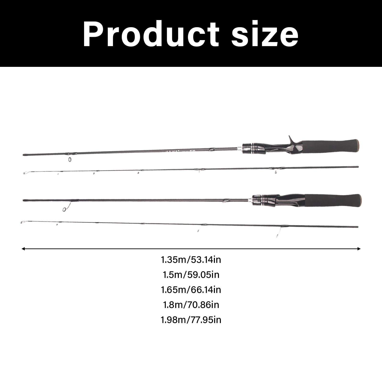 Carbon Fishing Rod Single Piece Light Weight Portable UL Fishing Rod Ergonomic Grip for Creek Environments