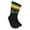 Black / Green / Rasta Stripes, variant on Couver Unisex Maple Leaf Printed Warm Cotton Colorful Casual Athletic Crew Socks - Red / Black / White, Size 10-13, 1 Pair