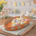 thumbnail image 6 of Easter Carrot-Shaped Woven Basket, Decorative Serving Tray for Fruits & Snacks, Spring Holiday Table & Home Decor, 6 of 9