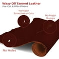 thumbnail image 4 of European Leather Work 5-6 oz. 2-2.4mm Oil-Tanned Waxy Leather Belts Size: 8"x50" 20.3x127 cm  Burgundy Color  Natural Grass Fed Full Grain Cowhide Straps, Strips, Knife Sheaths, Boots, Hats, 4 of 8