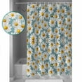 thumbnail image 3 of Extra Long Shower Curtain 72x96 Inch, Spring Daisy Shower Curtain Waterproof Bathroom Decor Country Pastoral Spring Botanical Flowers Fabric Bath Curtain Set Accessories with Hooks, 3 of 6
