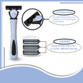 thumbnail image 6 of Nylea Double Edge Razor Blades Stainless Steel Non-Slip Handle - 3 Refill Cartridges, 6 of 13