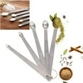 thumbnail image 4 of Mini Measuring Spoons Mini Stainless Steel Spoon Metal Mini Measuring Cups Set Fits in Spice Jar (5Pcs/Set), 4 of 5