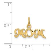 14k Yellow Gold Mom Charm