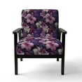 thumbnail image 4 of Designart "Tropics At Twilight" Purple Tropical Upholstered Accent Chair - Tropical Arm Chair For Bedroom, 4 of 7