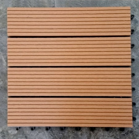 12 X Eco Friendly Wood Plastic Composite Interlocking Decking 12 X Eco Friendly Wood Plastic Composite Interlocking Decking Tile Light Brown Wpc001 11 Tiles Box
