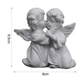 thumbnail image 2 of Baohd Gracieuse Résine Fille Ange Figurine Statue Décoratif Accent de Bureau Baiser Droit 1Set, 2 of 6