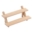 thumbnail image 1 of Maytalsory Large Capacity Storage Rack Wide Application Smooth Line Wood Jewelry Display Stand Jewelry Display Rack Wooden Display 2 Layers 1Set, 1 of 6