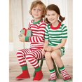 thumbnail image 3 of Set de Ropa para Niños de Desgaste de Ocio de Noche Ropa Interior de Rayas Verde de Unisexo Zulema Niños Johns largo de la raya, 3 of 8