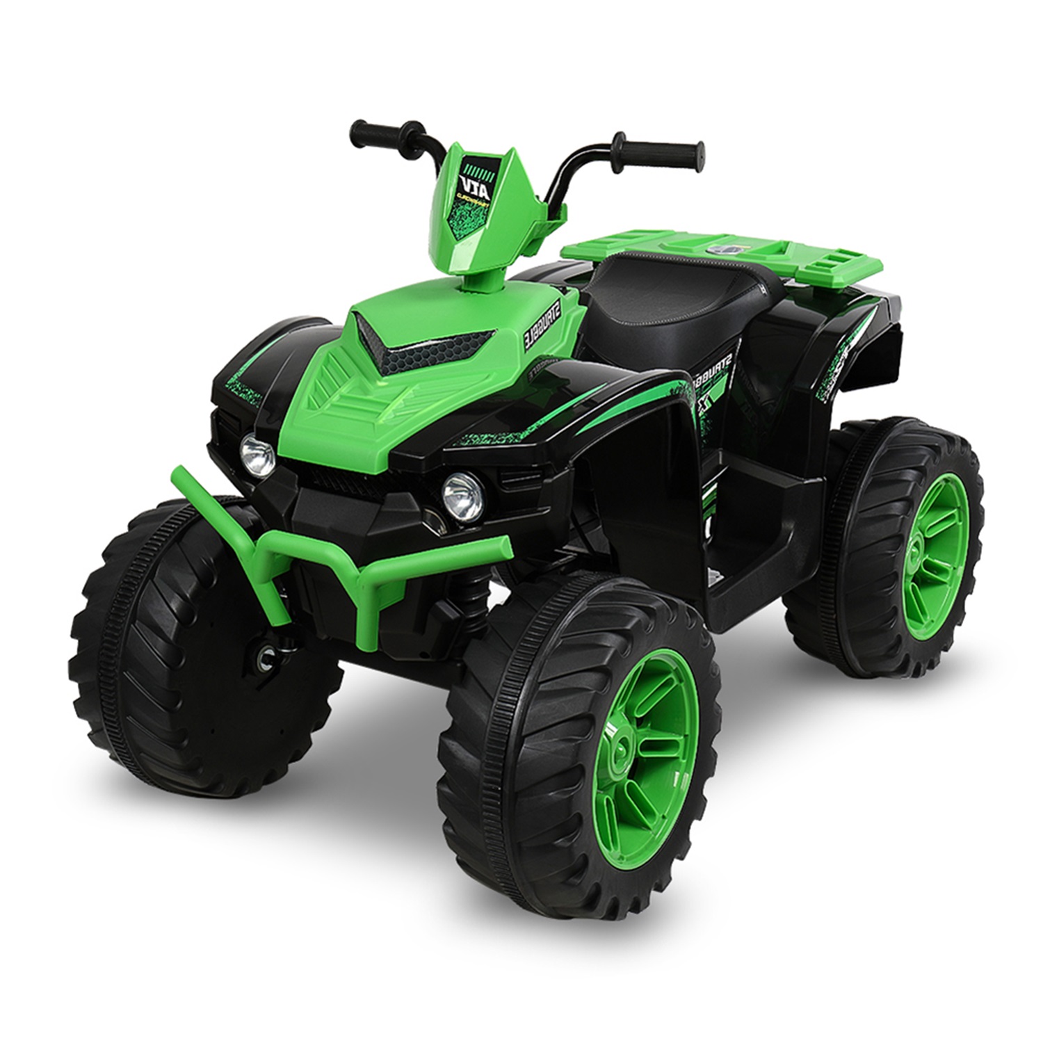 CIPACHO 12V ALL Terrain Vehicle Dual Drive Battery Kids Ride On Cars without Remote Control with Slow Start, Green