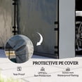 thumbnail image 4 of Outsunny Carport Replacement Sidewall Panel Set of 4 for 12' x 20' Carports, UPF50+ Waterproof PE Tarp Replacement Side Wall Cover, Dark Gray, 4 of 9
