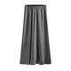 thumbnail image 5 of Falda corta de corte A y cintura alta para mujer - Elegante vestido de satén liso con cintura elástica para fiestas o para el día a día - Tallas S-XL, mezcla de poliéster, 5 of 5