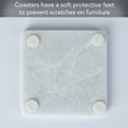 thumbnail image 4 of Thirstystone Natural White Marble Coaster 4-Pack, 4 of 5