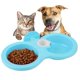 thumbnail image 2 of Hanging Double Pet Bowl Cat Dog Puppy Food Water Feeder for Cage Small Size (Blue), 2 of 3