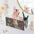 thumbnail image 5 of Cat in Flowers Floral Pencil Pen Cosmetic Holder Cup Makeup Brush Holder Desk Accessories Holder Acrylic Organizer for Office School Home, 5 of 7