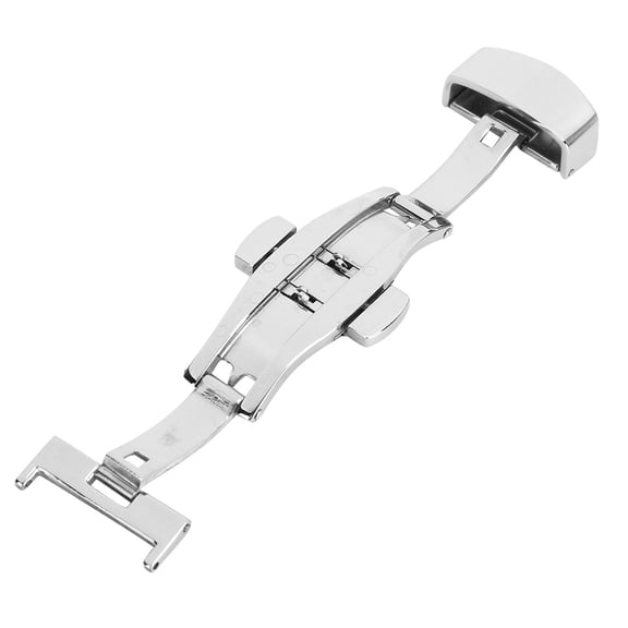 Suodoka Stainless Steel Watch Clasp Buckle Watchband Clasp Replacement Accessory Silver 18mm / 0.70 inches Unisex