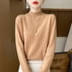 thumbnail image 4 of One Line Half Height 100% Andy Velvet Knitted Sweater For Women's Autumn And Winter New Top, Loose Long Sleeved Basic Style GH79, 4 of 5