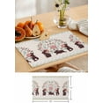 thumbnail image 6 of Placemats Set of 4, Easter Rabbit Retro Flowers Floral Kitchen Table Placemats,Non Slip Washable Dining Table Mats Set for Wedding Holiday Party Decoration, 6 of 6