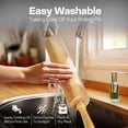 thumbnail image 6 of Lksixu Wooden Rolling Pin, 12 inch Heavy-Duty Small Dough Roller with Rotating Ergonomic Handles, Natural Hardwood Rolling Pins Kitchen Gadgets for Baking Bread, Pizza, Cookie, Pastry and Noodles, 6 of 9